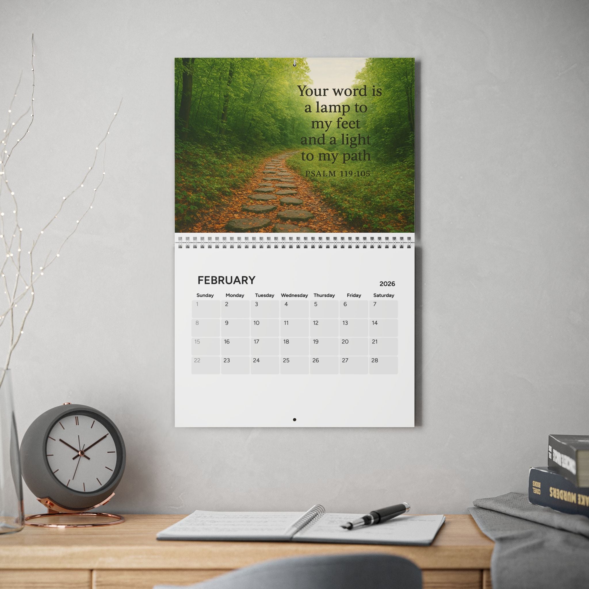 Psalms 2026 Inspirational Wall Calendar — Scripture Monthly Calendar (Psalm 118:29)
