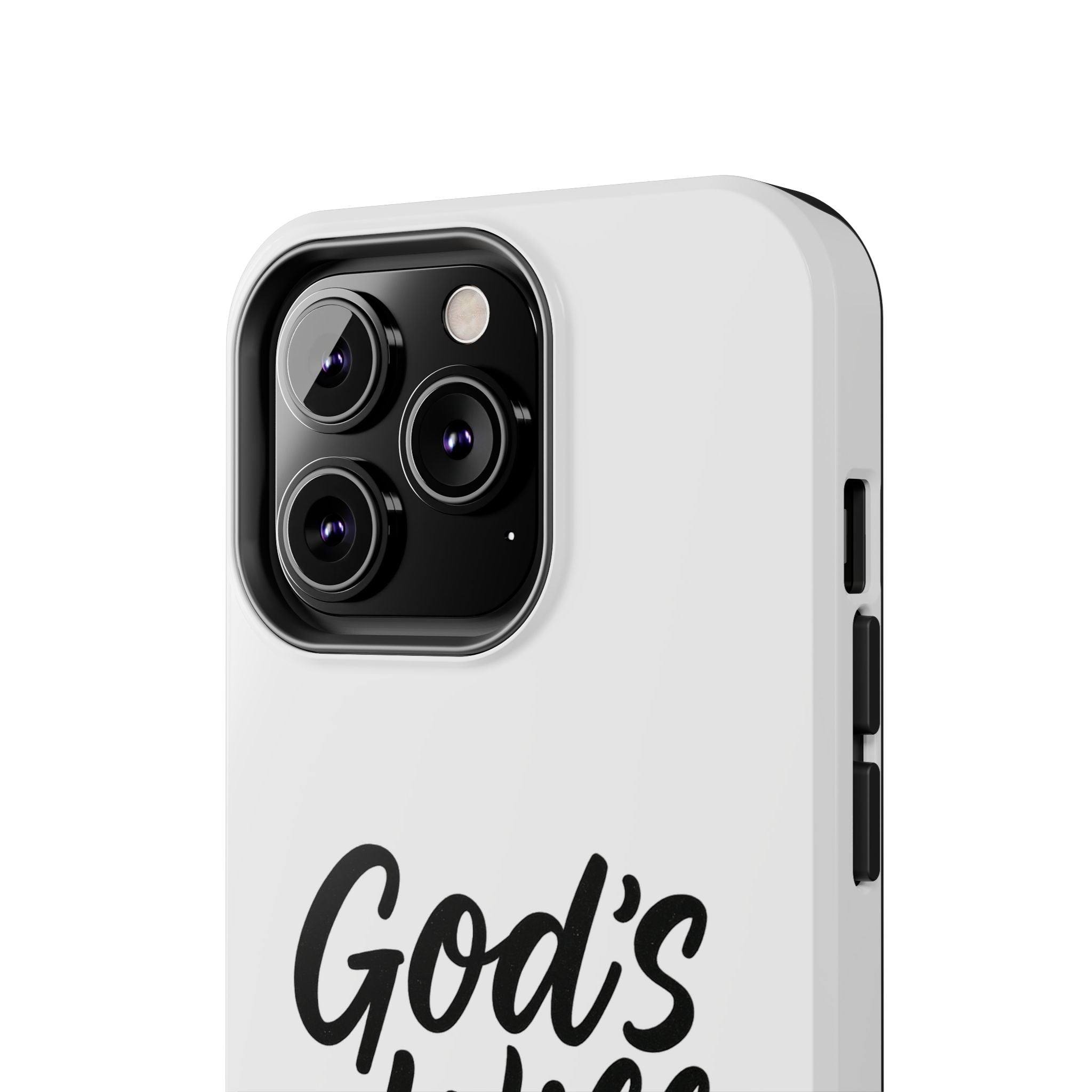 Tough Phone Case with Inspirational Quote, Durable Cases for Teens, God’s Will Not Mine Design, Gift for Friends, Unique Phone Accessories