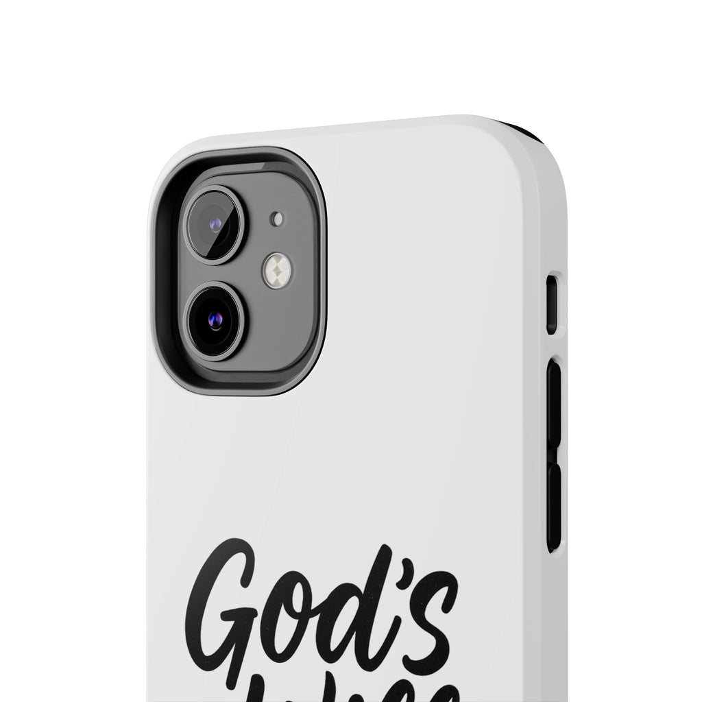 Tough Phone Case with Inspirational Quote, Durable Cases for Teens, God’s Will Not Mine Design, Gift for Friends, Unique Phone Accessories