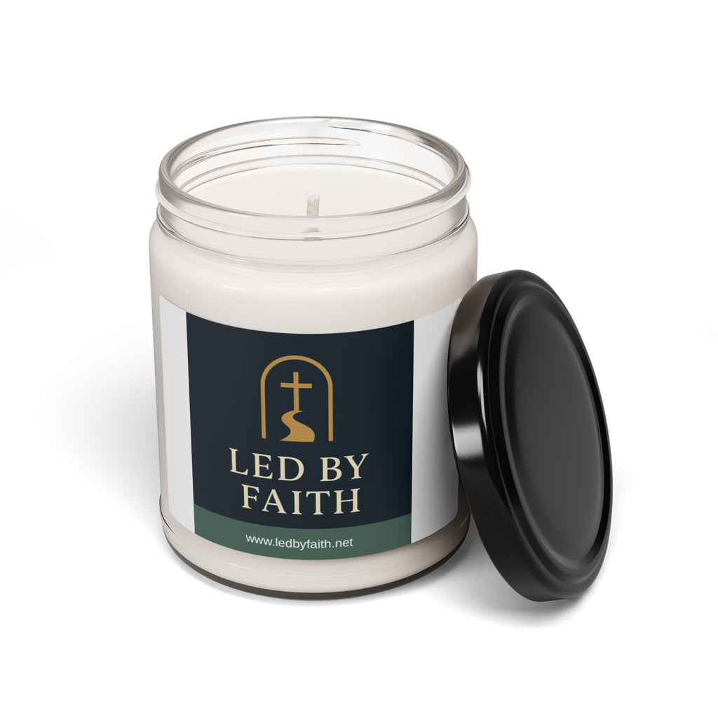 LED BY FAITH Scented Soy Candle - 9oz, Relaxing Home Decor, Inspirational Gift, Meditation Candle, Prayer Candle, Faith-Based Gifts, [...]