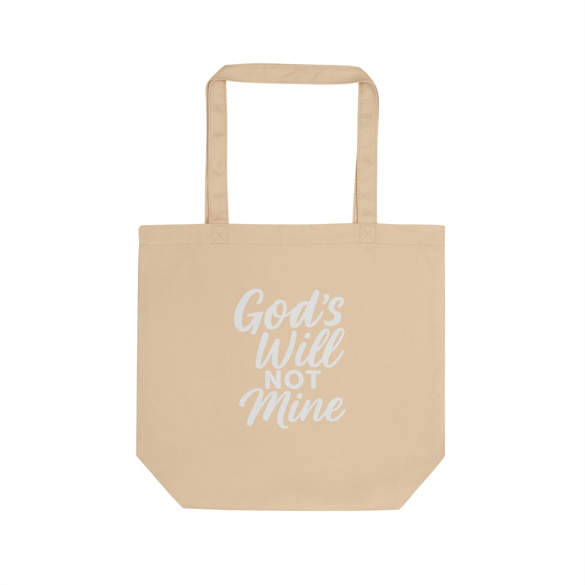 Eco Tote Bag with Inspirational Quote - God's Will Not Mine, Reusable Shopping Bag, Bible Study, Faith-Based Gift, Casual Everyday Tote, [...]