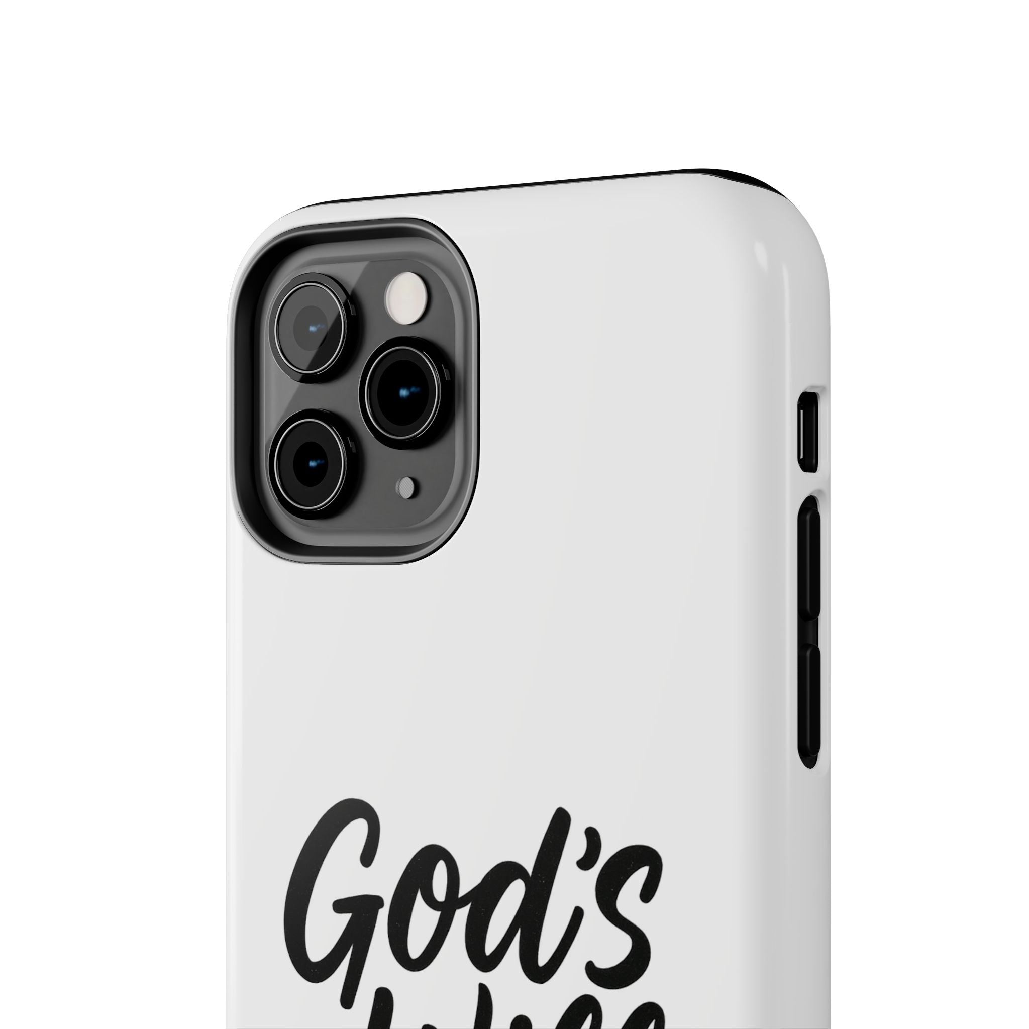 Tough Phone Case with Inspirational Quote, Durable Cases for Teens, God’s Will Not Mine Design, Gift for Friends, Unique Phone Accessories