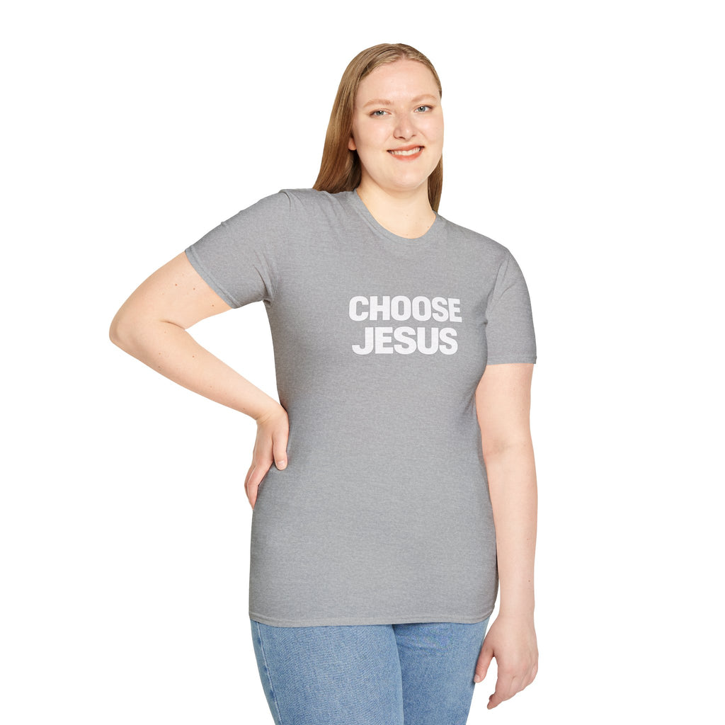 Choose Jesus T-Shirt — Subtle White Faith Graphic Tee