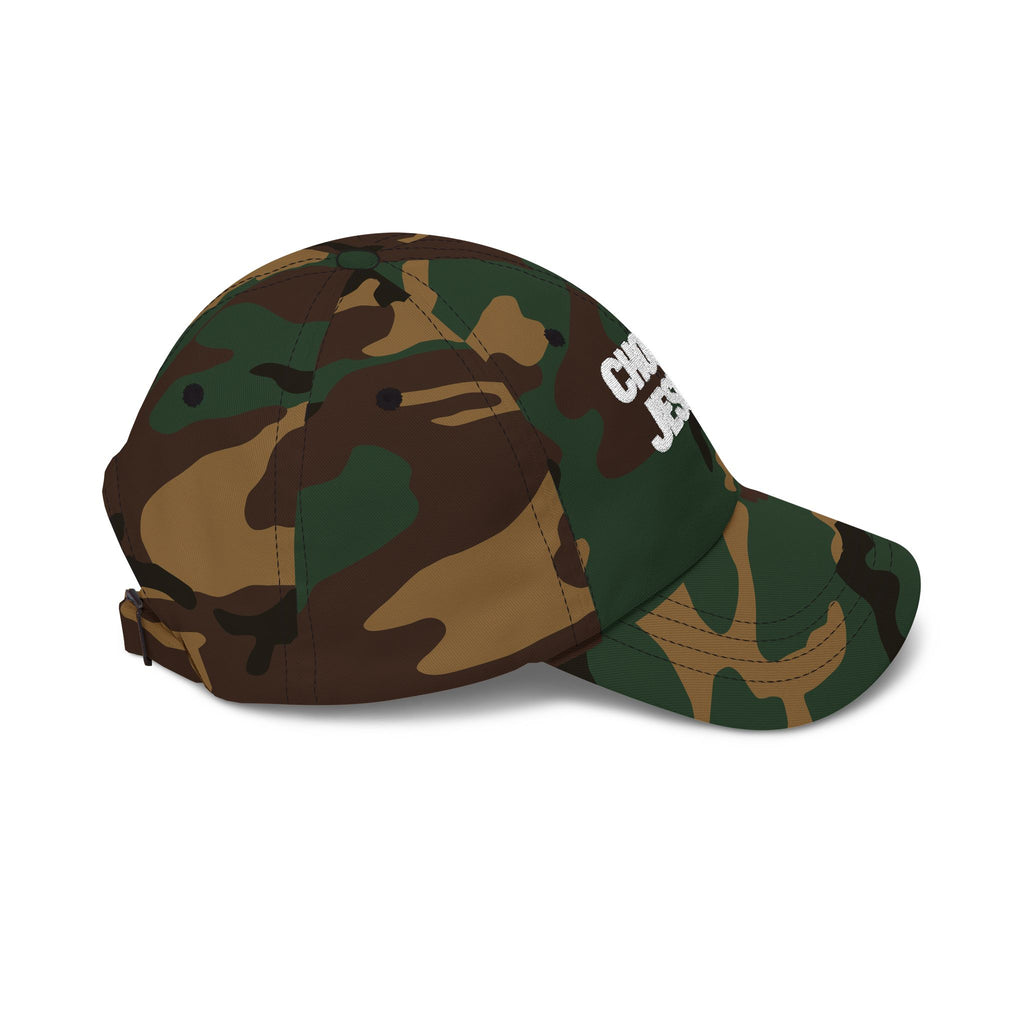 Camo "Choose Jesus" Dad Cap — Faith-Based Trucker Hat for Men & Women
