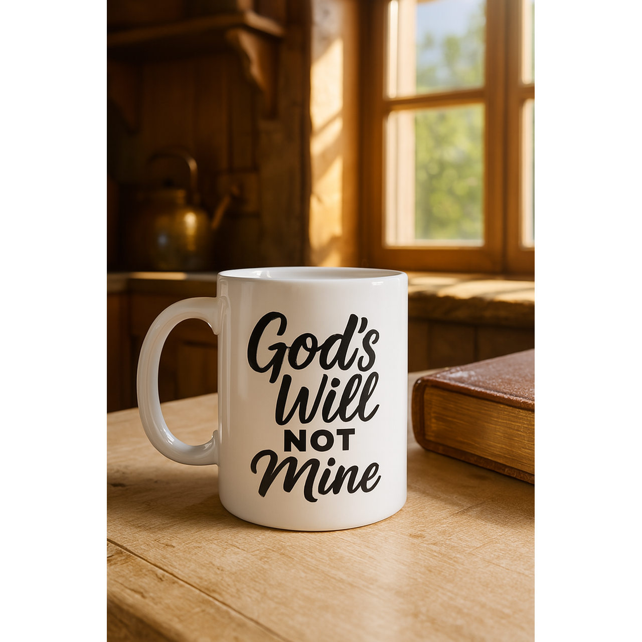 “God’s Will, Not Mine” Inspirational Coffee Mug – Christian Faith Gift