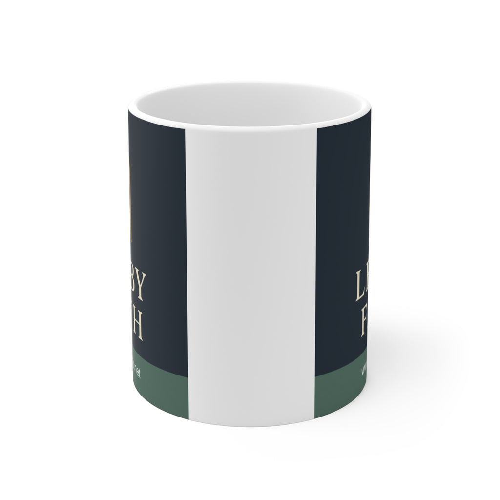 Led By Faith Mug — Inspirational Christian Coffee Cup with Cross & Path Design