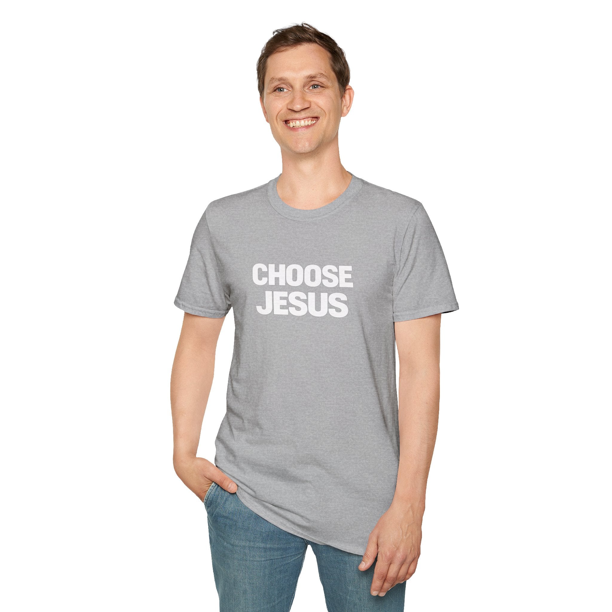 Choose Jesus T-Shirt — Subtle White Faith Graphic Tee