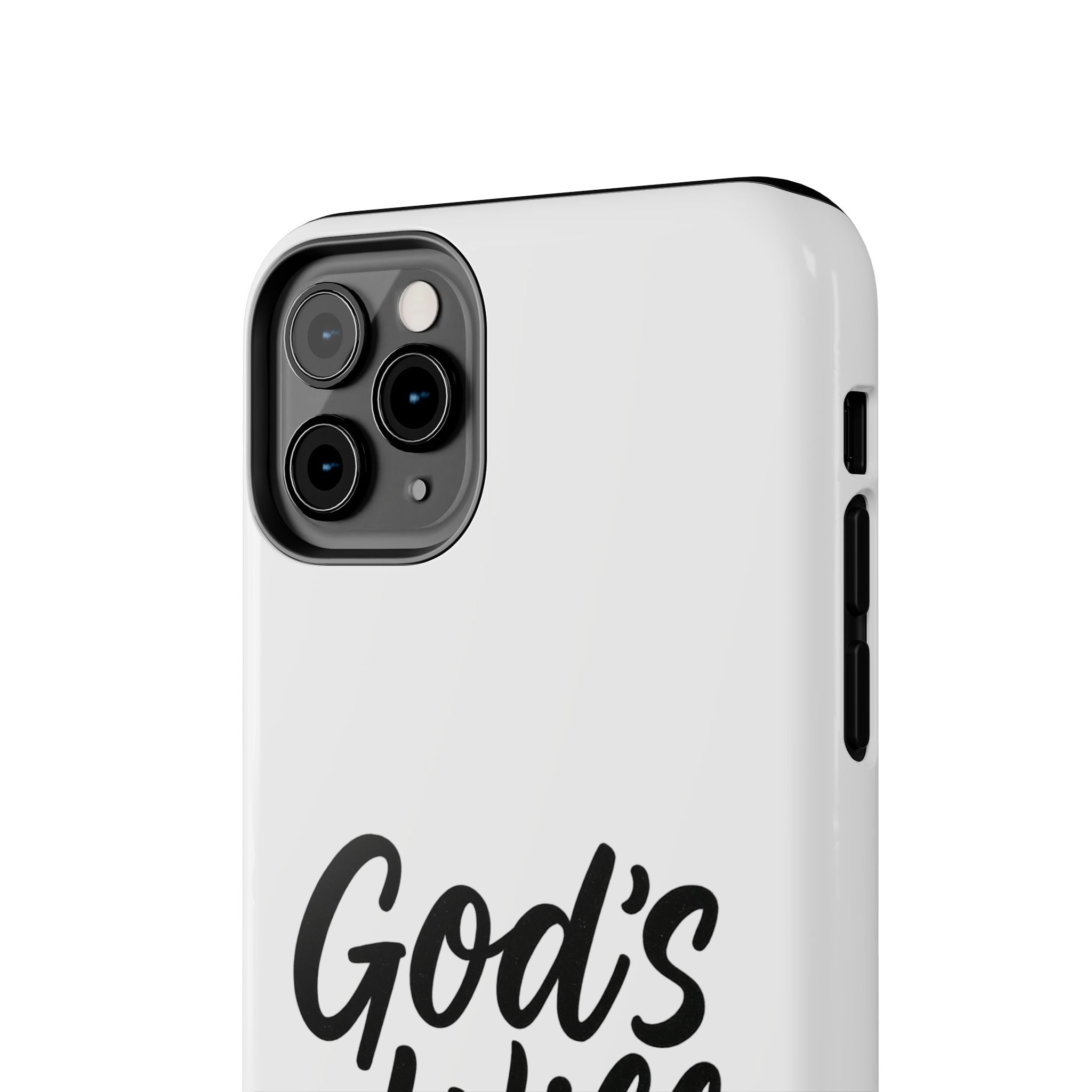 Tough Phone Case with Inspirational Quote, Durable Cases for Teens, God’s Will Not Mine Design, Gift for Friends, Unique Phone Accessories