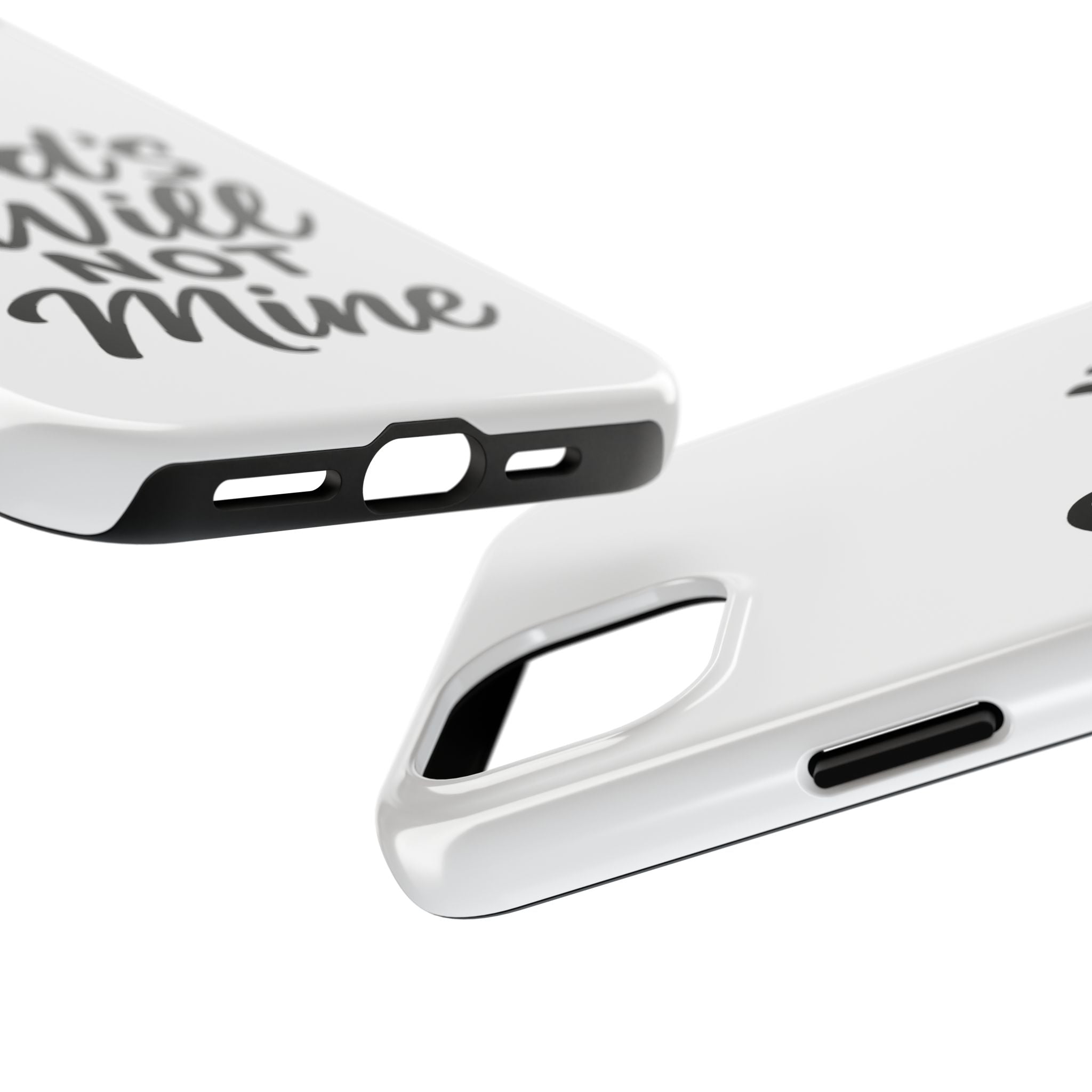 Tough Phone Case with Inspirational Quote, Durable Cases for Teens, God’s Will Not Mine Design, Gift for Friends, Unique Phone Accessories