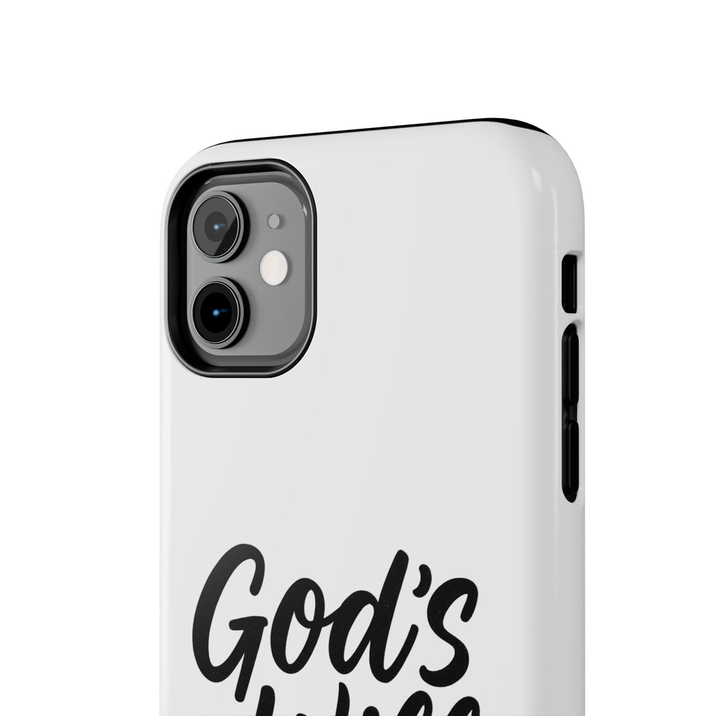 Tough Phone Case with Inspirational Quote, Durable Cases for Teens, God’s Will Not Mine Design, Gift for Friends, Unique Phone Accessories
