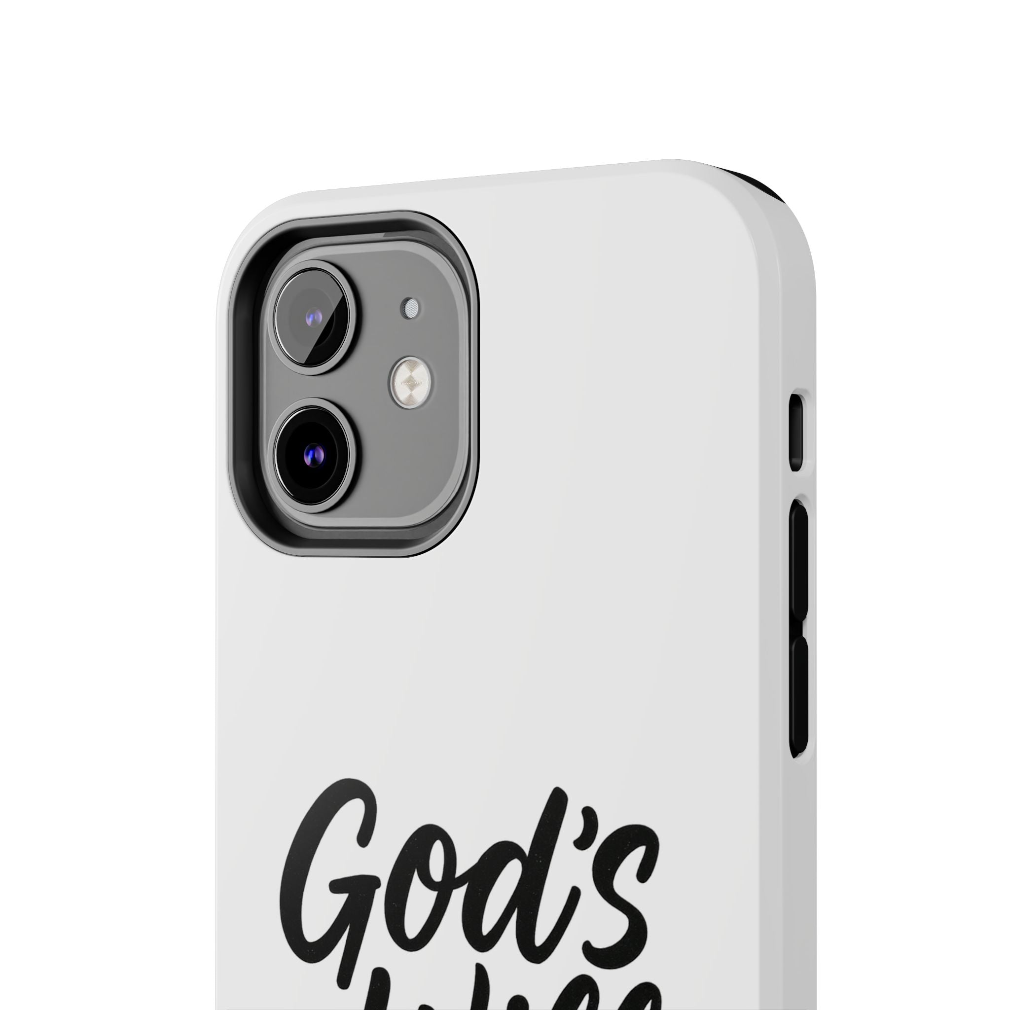 Tough Phone Case with Inspirational Quote, Durable Cases for Teens, God’s Will Not Mine Design, Gift for Friends, Unique Phone Accessories