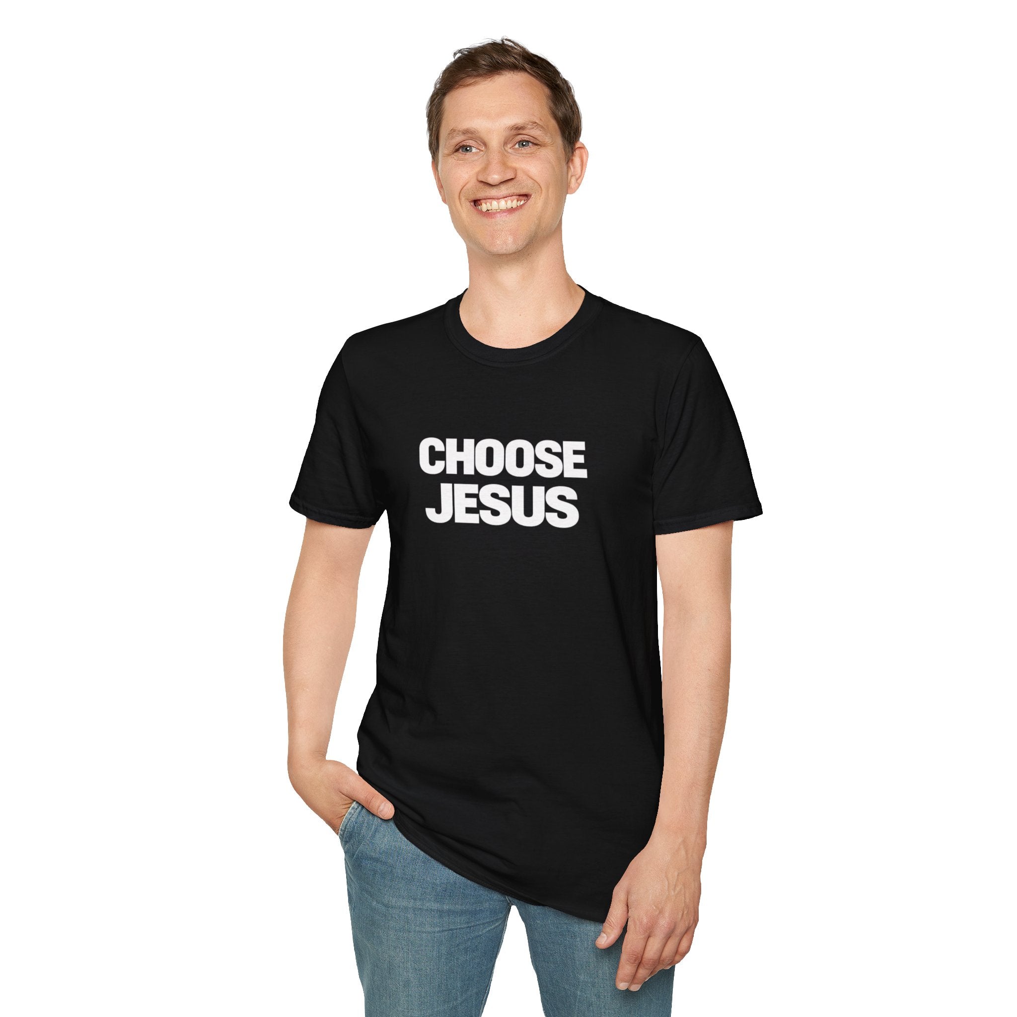Choose Jesus T-Shirt — Subtle White Faith Graphic Tee