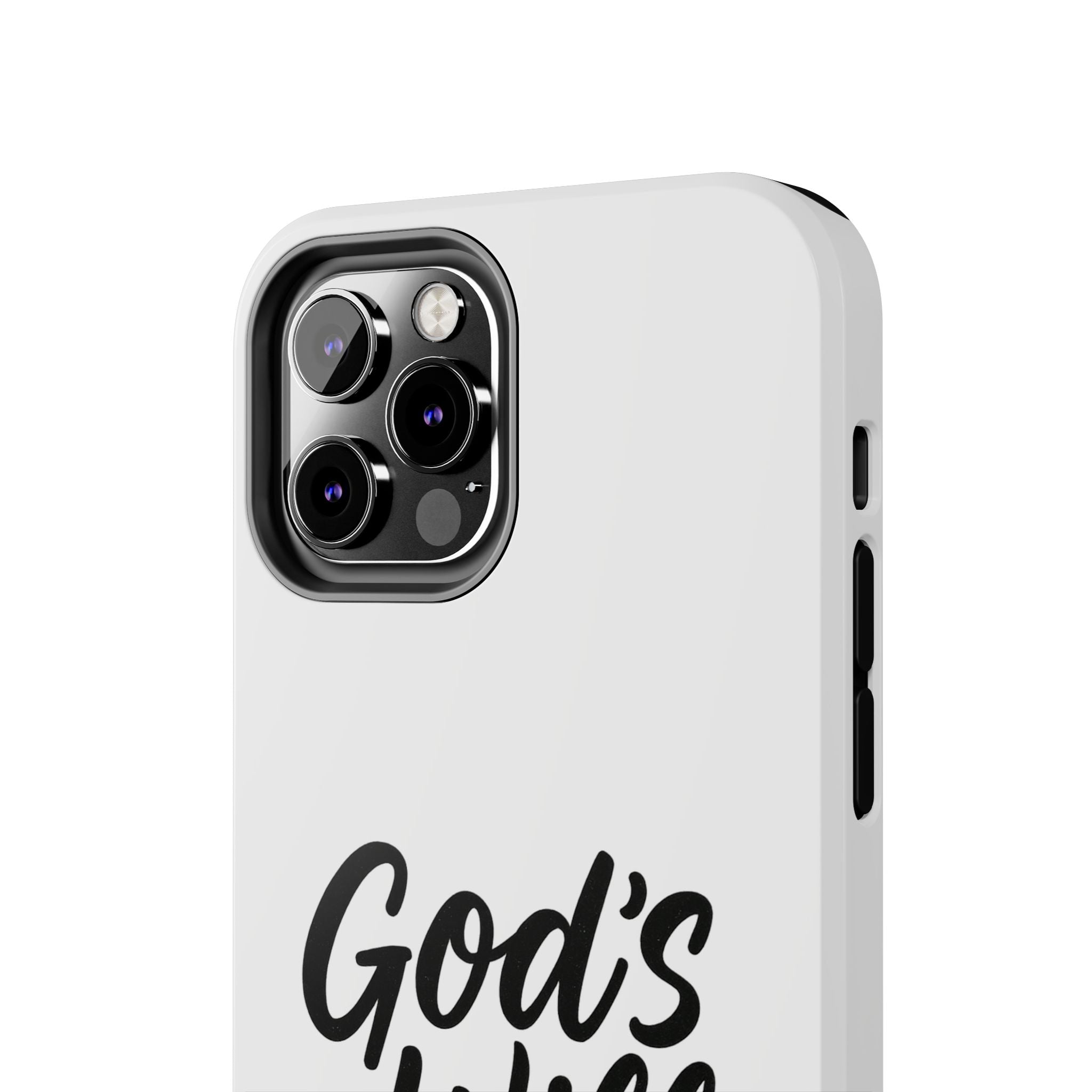 Tough Phone Case with Inspirational Quote, Durable Cases for Teens, God’s Will Not Mine Design, Gift for Friends, Unique Phone Accessories