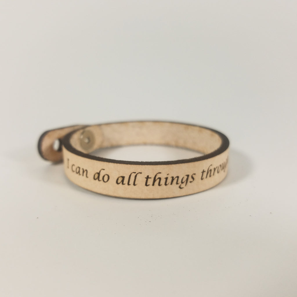 Spiritual Quote Bracelets - I can do all things through him who strengthens me