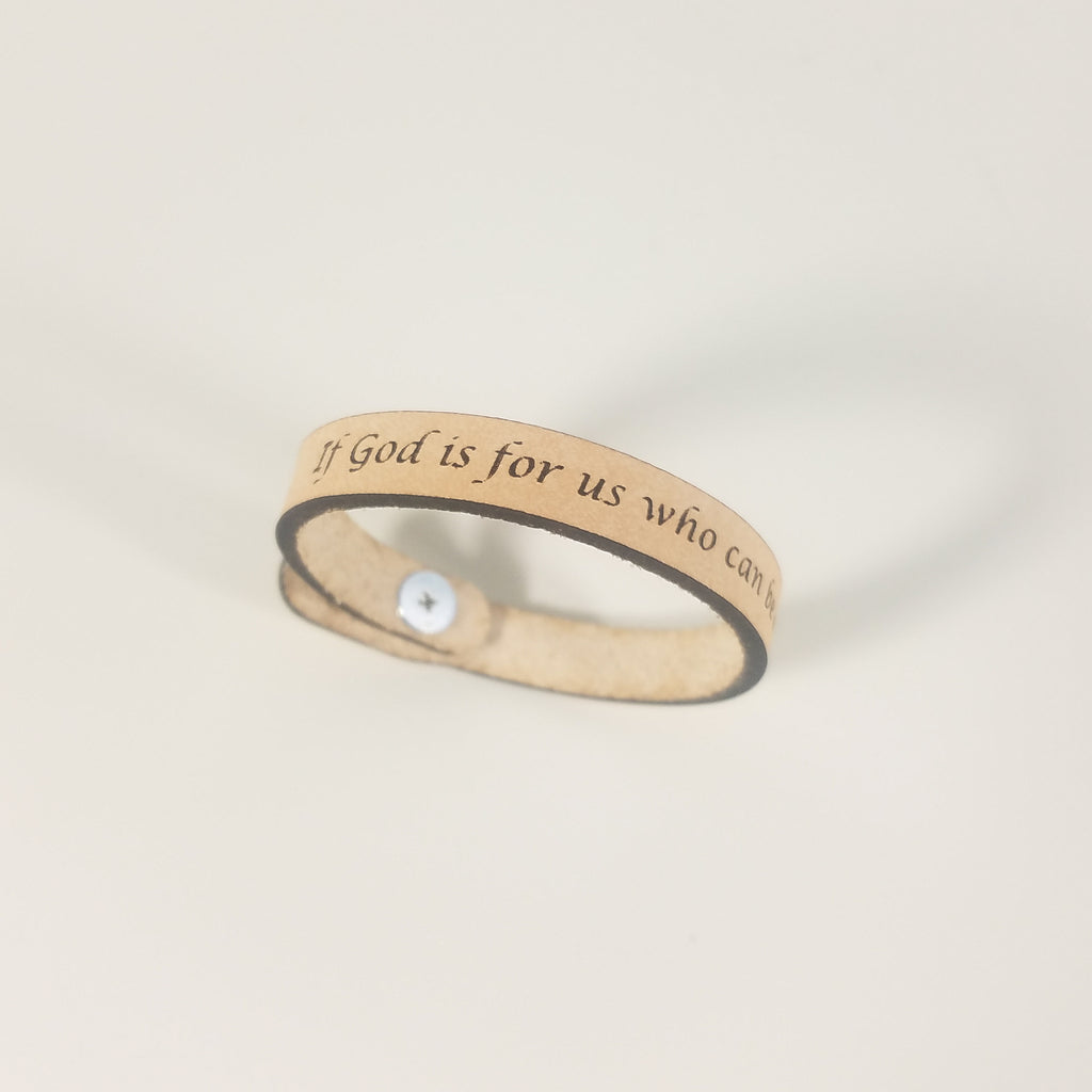Spiritual Quote Bracelets - If God is for us who can be against us