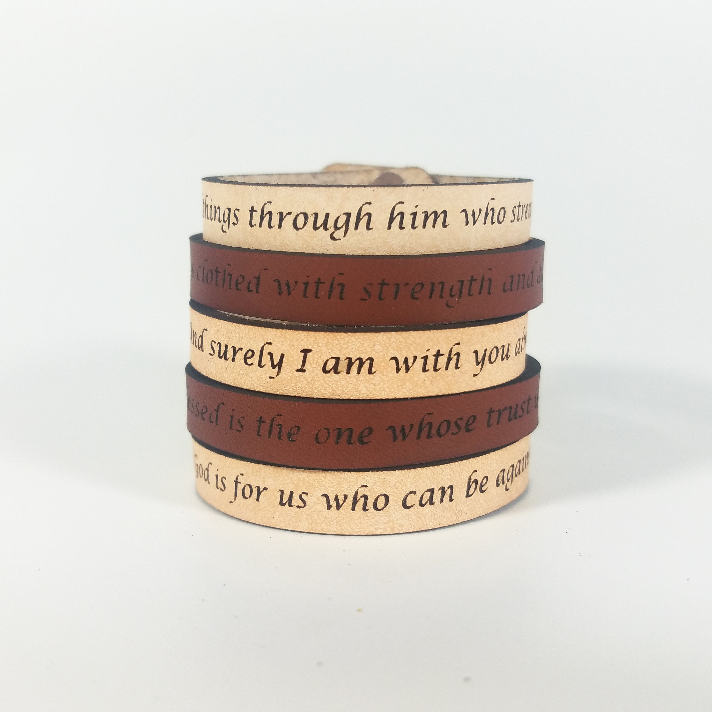 Spiritual Quote Bracelets - I can do all things through him who strengthens me
