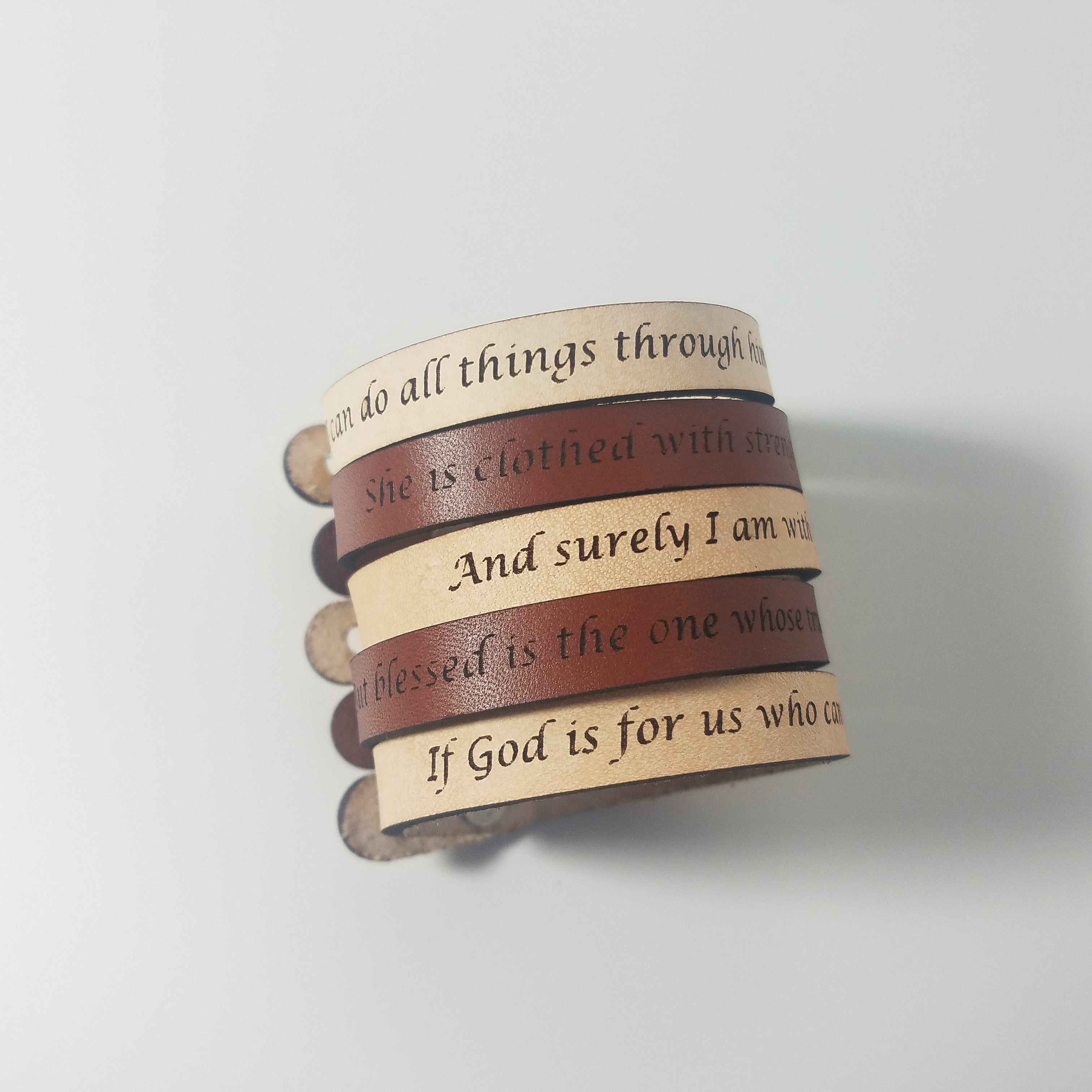 Spiritual Quote Bracelets - I can do all things through him who strengthens me
