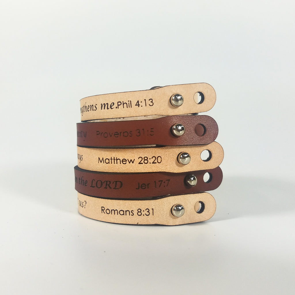Spiritual Quote Bracelets - She is clothed with strength and dignity