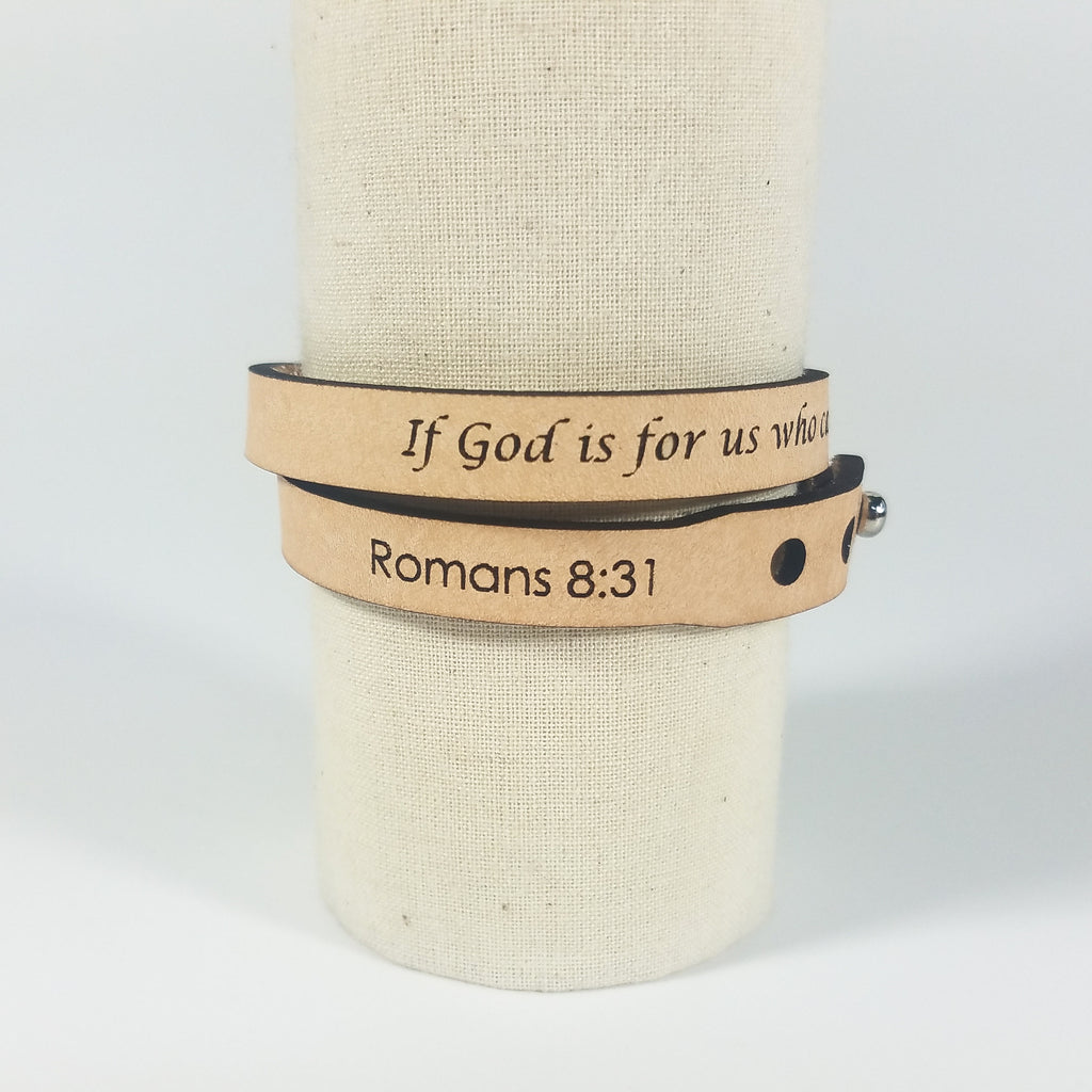 Spiritual Quote Wrap Bracelets - If God is for us who can be against us?
