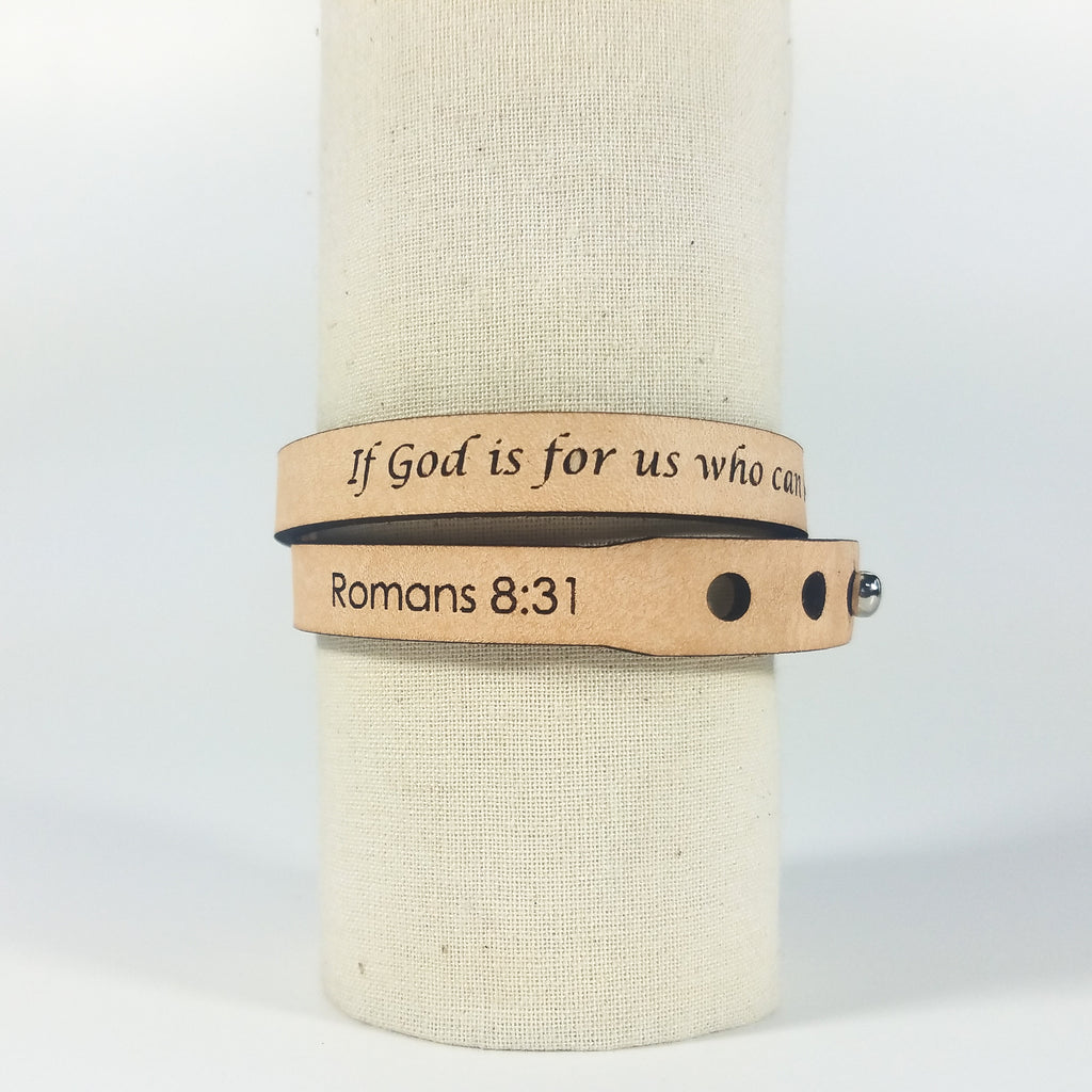 Spiritual Quote Wrap Bracelets - If God is for us who can be against us?